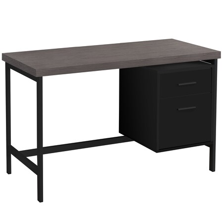 Monarch Specialties Computer Desk, Home Office, Laptop, Left, Right Set-up, Storage Drawers, 48"L, Work, Metal, Black I 7437